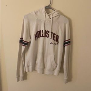 Hollister white long sleeve hoodie